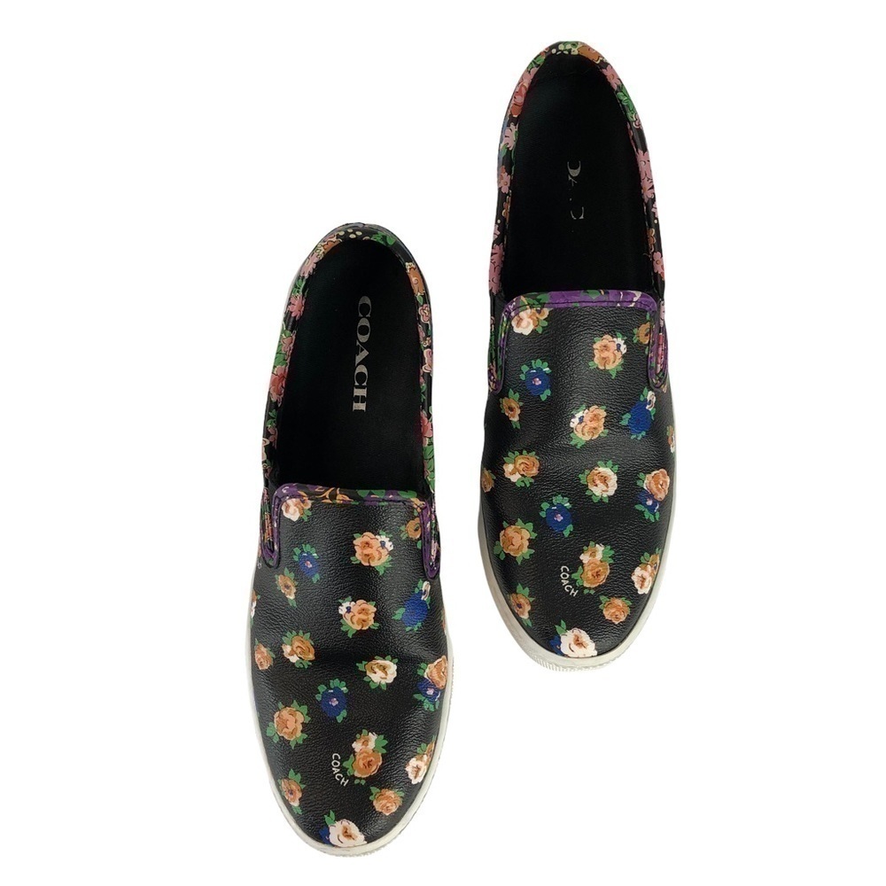 Coach Slip On Sneakers Parkside Tea Rose Black Sz 9.5 - Picture 4 of 11